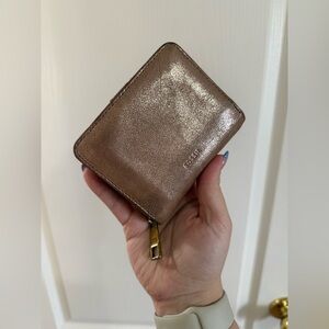Fossil Small Blush Pink Metallic Wallet